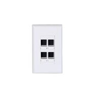 4-Jack Wall Plate White Ness
