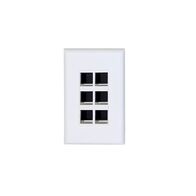 6-Jack Wall Plate White Ness