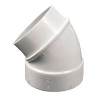 Central Vacuum 45 Degree Elbow Spigot White Valet