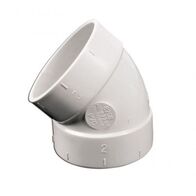 Central Vacuum 45 Degree Elbow White Valet
