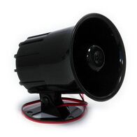 12V Security Siren 110dB Adjustable Mounting Black Ness