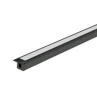 Micro Recessed LED Profile Opal Diffuser Black 3m Length Domus