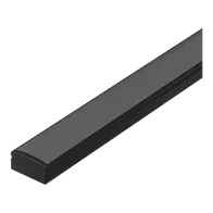 Nova-17 Surface LED Profile Black Diffuser Black Per Metre Domus