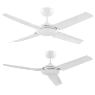 Nevada 52 Inch 1320mm Smart DC Ceiling Fan 4 Blade White Domus
