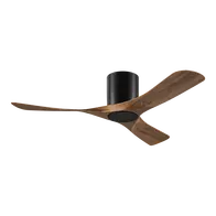 Tundra 48 Inch Smart DC Ceiling Fan 3 Blade Black/Walnut Domus