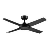 Twister 48 Inch 1220mm DC Ceiling Fan 4 Blade Black Domus