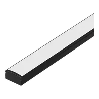 Nova-17 Surface LED Profile Opal Diffuser Black Per Metre Domus