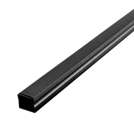 Omega-17 Surface LED Profile Black Diffuser Black Per Metre Domus