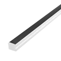 Omega-17 Surface LED Profile Black Diffuser White Per Metre Domus