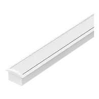 Opti-REC Recessed LED Profile Opal Diffuser White Per Metre Domus