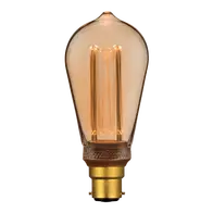 LED Retro Filament Pear Globe ST64 3.5W B22 Dimmable Domus