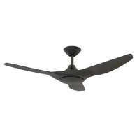 Strike 48 Inch 1220mm DC Ceiling Fan 3 Blade Black/Black Domus