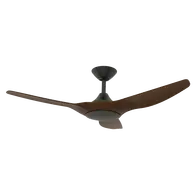 Strike 48 Inch 1220mm DC Ceiling Fan 3 Blade Black/Walnut Domus