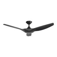 Strike 52 Inch 1320mm DC Ceiling Fan 3 Blade Black/Black Domus
