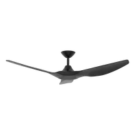 Strike 60 Inch 1520mm DC Ceiling Fan 3 Blade Black/Black Domus