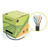 Cat6 Cable 305m UTP Solid Black Serveredge