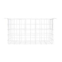 LED Exit Sign Ceiling Mount Wire Guard White Finish