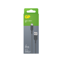 GP Charge & Sync Cable 1m USB-A to USB-C | Flexible TPE | 18W Quick Charge | 480Mbps Data Transfer | by Powercell