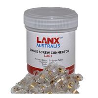 Single Screw 240V 2 X 6mm Electrical Cable Connector (100pcs)