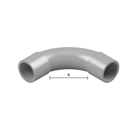 25mm Grey PVC 90° Standard Bend