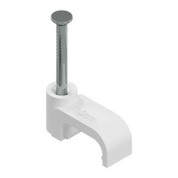 1.5mm² 10mm White Flat Cable Clips - 500 Jar