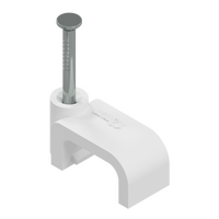 1.5mm² White Flat Cable Clips - 5,000 Crate