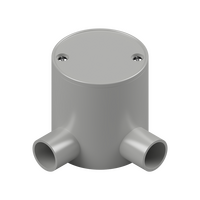 20mm Grey PVC 2-Way Angle Deep Junction Box