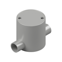 20mm Grey PVC 2-Way Deep Junction Box