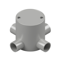 20mm Grey PVC 4-Way Deep Junction Box
