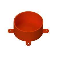 25mm Orange PVC Disposable Junction Box Lid