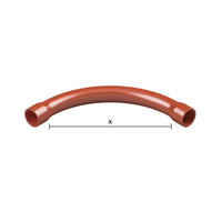 25mm Orange PVC 90° Sweep Bend