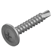 8G x 32mm Button Head Drill Point Screw - 200 Pack
