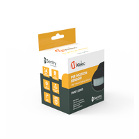 180° IP44 Black PIR Round Wall Mount Motion Sensor