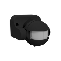 180° IP44 Black PIR Round Wall Mount Motion Sensor