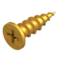 10G x 16mm Flat Top Needle Point Screw - 300 Pack