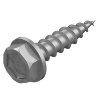 12G x 50mm Hex Head Type 17 Roofing Screw with Seal - 100 Pack