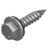 10G x 25mm Hex Head Type 17 with seal - 200 Pack