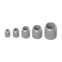25mm Grey PVC Screw Adaptor & Lock Ring
