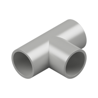 20mm Grey PVC Straight Tee