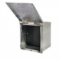 Enclosure IP23 500x500x250 Raw Galvanised Hinged Switchpanel Top Hinged Door