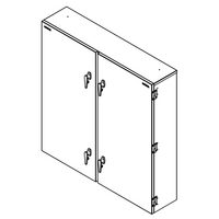 Enclosure IP23 400x400x250 Raw Galvanised Hinged Switchpanel Top Hinged Door