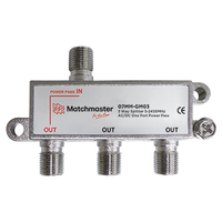 3 Way ‘F’ Type Splitter 5-2450MHz AC/DC One Port Power Pass