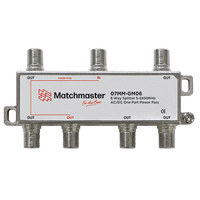 6 Way ‘F’ Type Splitter 5-2450MHz AC/DC One Port Power Pass