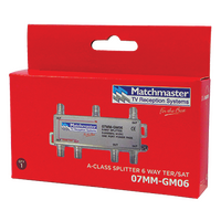 6 Way ‘F’ Type Splitter 5-2450MHz AC/DC One Port Power Pass