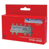 8 Way ‘F’ Type Splitter 5-2450MHz AC/DC One Port Power Pass