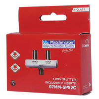 2 Way Wall Plate Splitter DC Only Power Pass (Suits Matchmaster and Clipsal 2000 Series)