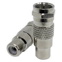 RCA Female to 'F' Male Adaptor (10 Pack)