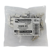 RG6 BNC Crimp Connector (10 Pack)