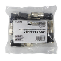 RG11 'F' Type Compression Connector (10 Pack)