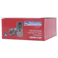 RG6 'F' Type Self Install Tool-less Connector (10 Pack)